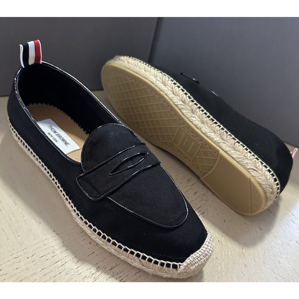NIB Thom Browne Men Penny Espadrille Loafers Shoes Black 9 US/42 EU Spain