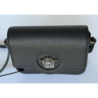 Versace Gold Medusa Head Leather Black Small Shoulder Bag 1008100 NWT $1750