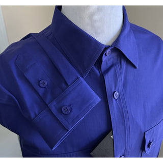 Saint Laurent Men Shirt Overshirt Jacket Encre/Blue Size 42/XL New $850 Italy
