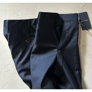 Giorgio Armani Men Wool Dress Pants Black 32 US/48 Eu New $795