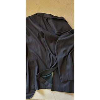 New $5750 ISAIA Men’s Striped Wool & Silk Suit Charcoal 44R US/54R Eu Italy
