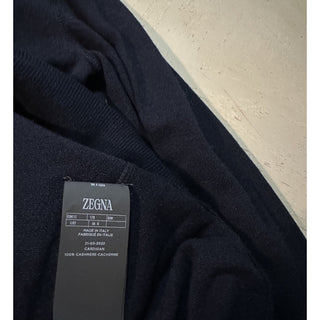 NWT $2490 ZEGNA Cashmere Hoodie Sweater Pullover Navy 56 Eu ( XXL ) Italy