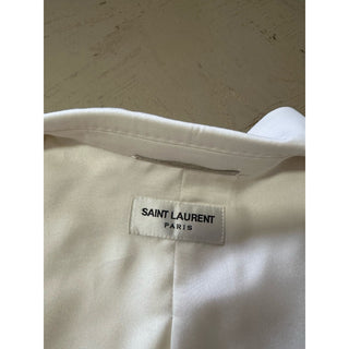 Saint Laurent Men’s Wool Jacket Blazer White 40R US/50R Eu New $3550