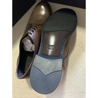 ZEGNA Derby Dress Shoes Brown 8.5 US/41.5 Eu Italy New $990
