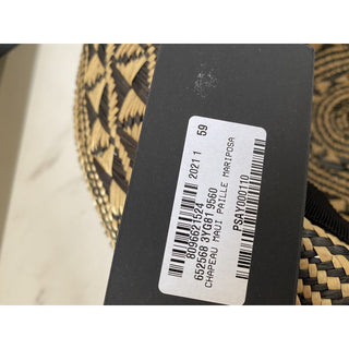 NWT Saint Laurent Maui Hat Beige/Black Size 59 ( XL ) Italy