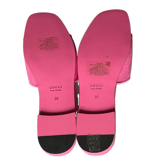 Gucci Interlocking G Pink Sandals 9 US (39 Euro) Italy 790447 NIB