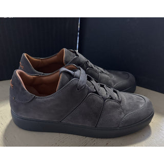 New $950 Ermenegildo Zegna Couture Leather Sneakers Shoes DK Gray 11.5 US/44.5 E