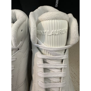 NIB Saint Laurent Mid-top Leather sneakers White 9 US/42 Eu 711250