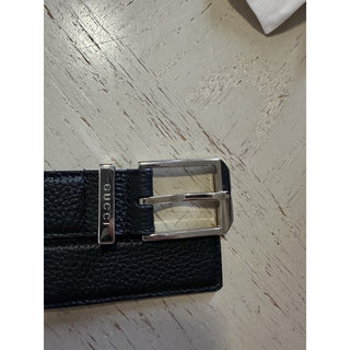 New Gucci Men’s Gucci Print Leather Belt Black 100/40 793760