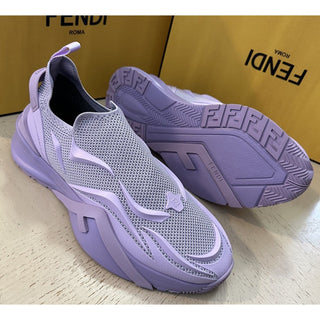 NIB $1050 Fendi Men Flow Knit Low Top Sneakers Lilac/Purple 9 US/8 UK 7E1504