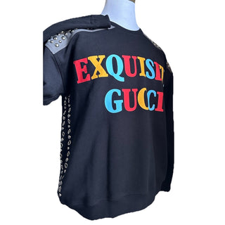 NWT $3980 Gucci Men's Sweatshirt Pullover Sweater Black/Gray Size M