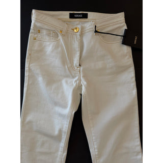Versace Women's Medusa Denim WhiteJeans Size 25 US A89556S NWT $850