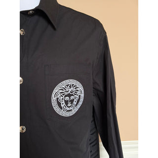 Versace Medusa Blouson Cotton Twill and Techno Black Jacket 42 US 1019187 NWT