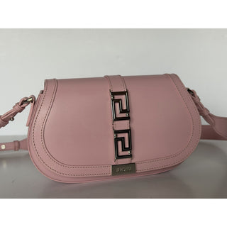 Versace La Greca Leather Light Pink Medium Shoulder Bag 1023417 Italy NWT $2775