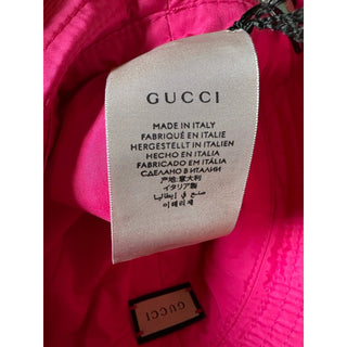 Gucci Women GG Logo Cloche Bucket Hat Pink Size S New 729470
