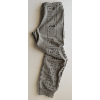 Versace Men's Greca Print Gray/Black Activewear Sweatpants Pants 2XL 1021362 NWT
