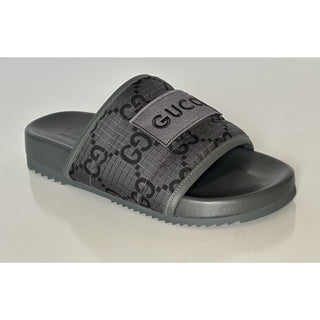 Gucci Men’s Ripstop GG Gray/Black Sandals 7.5 US (Gucci 7) 771466 NIB
