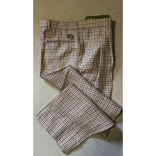 Gucci Men’s Linen Dress Pants Beige/Blue 32 US/48 Eu New $1350