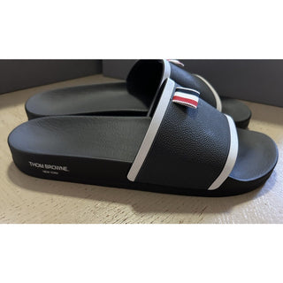 NIB Thom Browne Logo Slides Sandal Dark Gray Size 8 US/41 Eu Italy