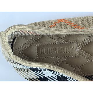 Burberry Baby Check Knit Ballet Flats Sand Beige 9 US (39) IT 8099057 NWT $655