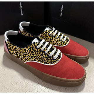 NIB Saint Laurent Men’s Canvas Sneakers Shoes Yellow/Red 11 US/44 Eu Italy