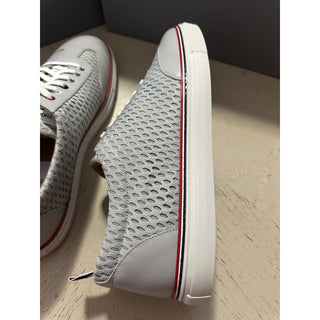 NIB Thom Browne Men Leather & Mesh Training Sneakers Shoes Gray 11 US/44 Eu Ita