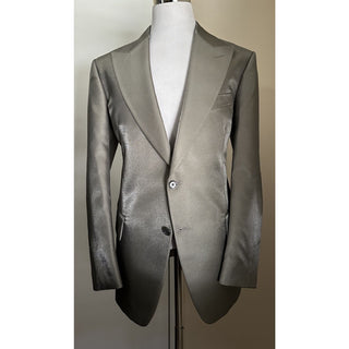 NWT $6190 TOM FORD Men Cooper Suit Silver Lurex/Gray 46 US/56 Eu