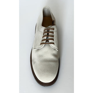 Brunello Cucinelli Men’s Suede Derby Shoes Cream 10 US (43 Euro) Italy NIB $1395