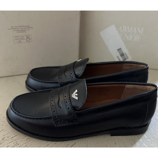 NIB Armani Junior Boys Shoes Color Black Size 34 Eu