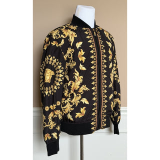 Versace Men's Reversible Blouson Jacket Black/Gold 40 US (50) 1012269 NWT $2000