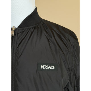 Versace Reversible Chain Print Bomber Jacket Black/Grey 42 US (52) 1012269 NWT