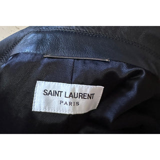 New $5490 Saint Laurent Men’s Leather Jacket Coat Black 40 US/52 Eu Italy