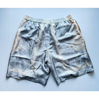Versace La Coupe des Dieux Silk Bermuda Shorts Gray Men 38 US 54 Eu 1002476 NWT