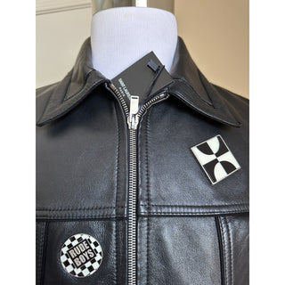 New $5490 Saint Laurent Men’s Leather Jacket Coat Black 40 US/52 Eu Italy