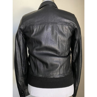 New $4990 Saint Laurent Men’s Leather Jacket Coat Black 36 US/46 Eu Italy