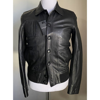 New $4990 Saint Laurent Men’s Leather Jacket Coat Black 36 US/46 Eu Italy