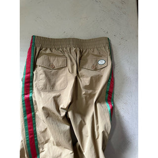 New $1700 Gucci Men Drawstring Track Pants beige/tan 46 Eu/30 US