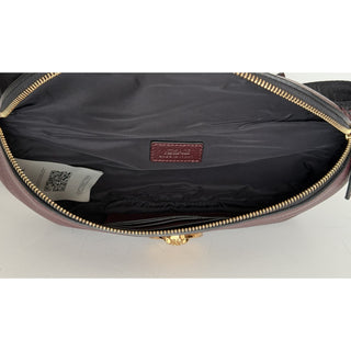 Versace Medusa Head Grainy Calf Leather Belt Bag Burgundy 1002884 IT NWT $1100