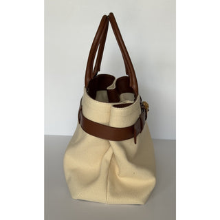 Versace Medusa Top Handle Large Tote Canvas/Leather Beige Bag 1022470 IT NWT