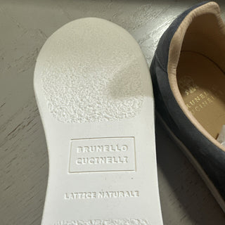 NIB $1100 Brunello Cucinelli Men’s Suede Sneakers Shoes Gray 12 US/45 Eu