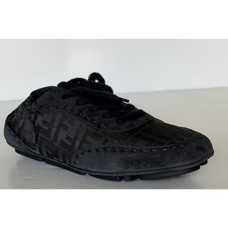 Fendi Fit FF Jacquard Suede Sneakers Blue Men 9 US (8 Fendi) IT 7E1842 NIB $950