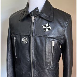 New $5490 Saint Laurent Men’s Leather Jacket Coat Black 40 US/52 Eu Italy