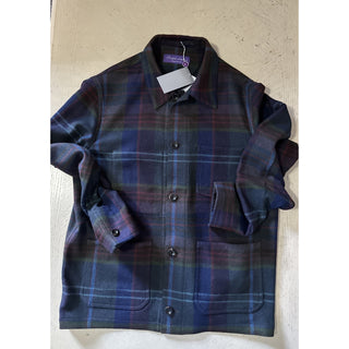 Ralph Lauren Purple Label Men Shadow Plaid Shirt Jacket Size M New $2995 Italy