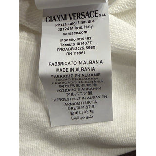 Versace Medusa Embroidered Sweatshirt Women’s White/Gold 4 US (38) 1019482 NWT