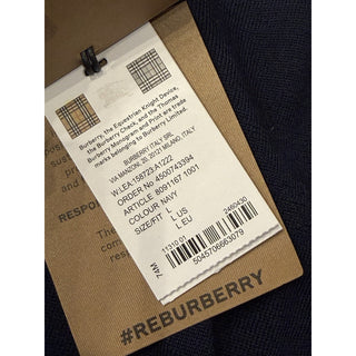 Burberry Lea 100% Wool Navy Sweater Large 8091167 NWT $830