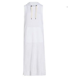 Brunello Cucinelli Rib Knit Cotton Midi Dress Size L New $3695