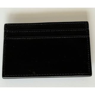 Versace Greca Black Calf Leather Card Case Wallet 1023433 Italy NIB