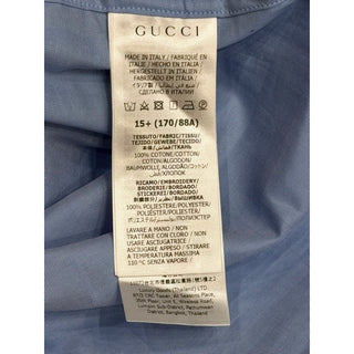 Gucci Men’s Boxy Dress Shirt Sky Blue 39/15.5 Italy 703396 NWT $850