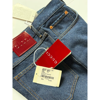 Gucci Cropped Slim Denim Jeans Dark Blue Men 34 US 793332 XDCYY NWT