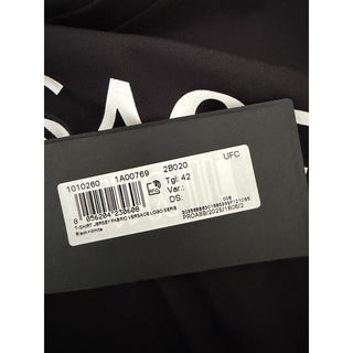 Versace Women's White Logo Jersey Black T-Shirt 6 (42 Euro) 1010260 NWT $750